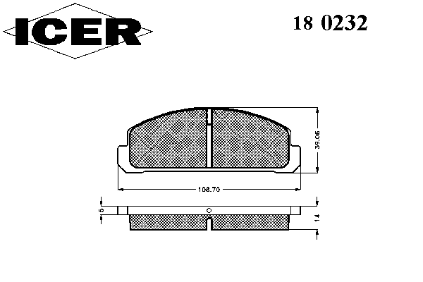 Комплект тормозных колодок, дисковый тормоз 180232