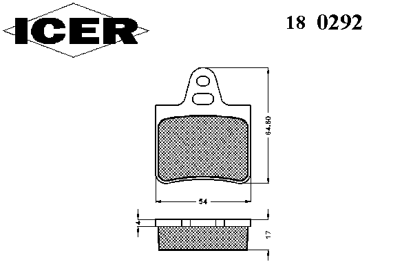 Комплект тормозных колодок, дисковый тормоз 180292