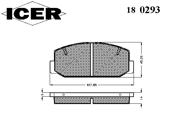 Комплект тормозных колодок, дисковый тормоз 180293