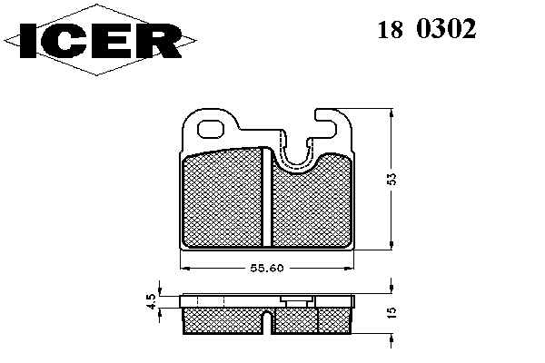Комплект тормозных колодок, дисковый тормоз 180302