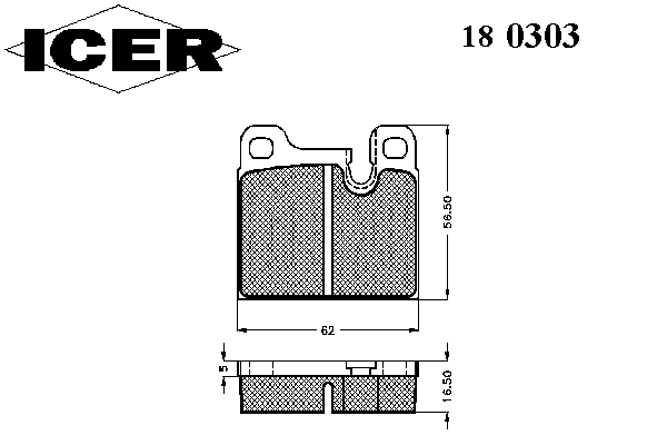 Комплект тормозных колодок, дисковый тормоз 180303