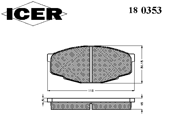 Комплект тормозных колодок, дисковый тормоз 180353