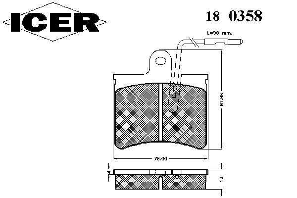 Kit de plaquettes de frein, frein à disque 180358