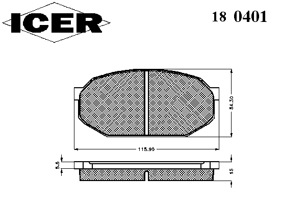 Комплект тормозных колодок, дисковый тормоз 180401