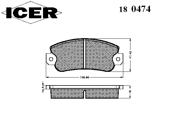 Комплект тормозных колодок, дисковый тормоз 180474