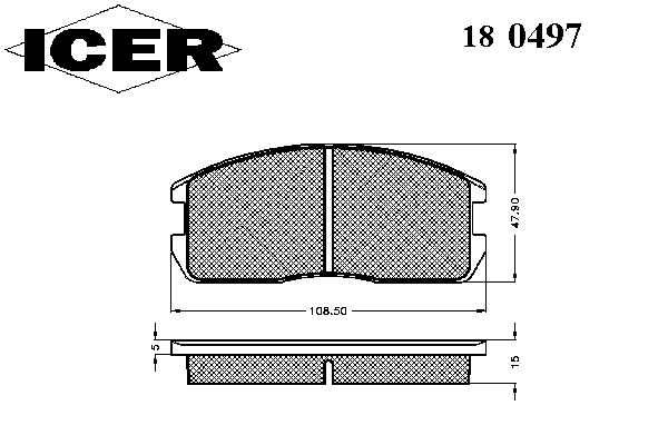 Комплект тормозных колодок, дисковый тормоз 180497