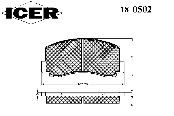 Комплект тормозных колодок, дисковый тормоз 180502