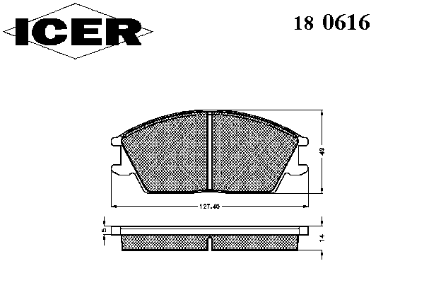 Комплект тормозных колодок, дисковый тормоз 180616