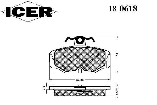 Комплект тормозных колодок, дисковый тормоз 180618