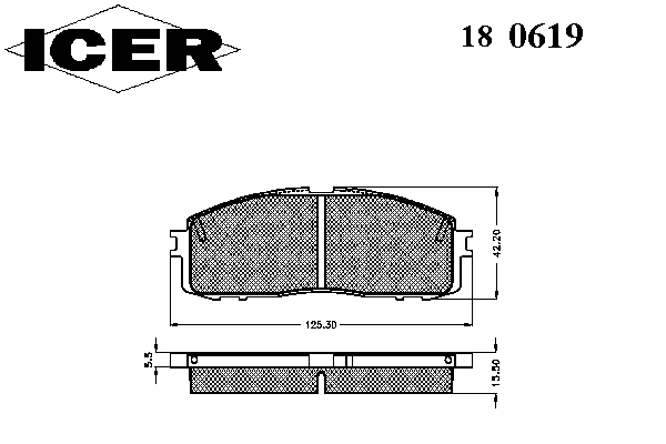 Kit de plaquettes de frein, frein à disque 180619