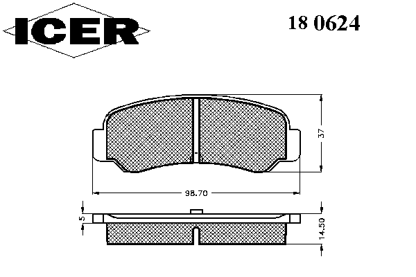 Комплект тормозных колодок, дисковый тормоз 180624