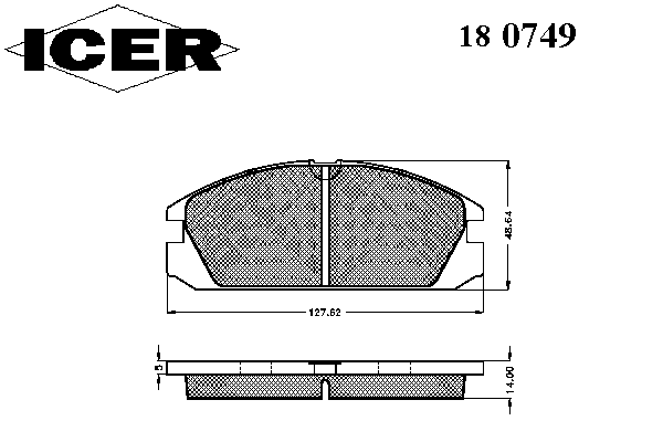 Комплект тормозных колодок, дисковый тормоз 180749