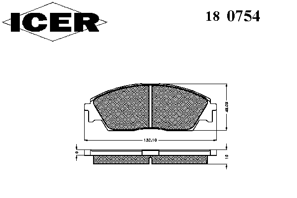 Kit de plaquettes de frein, frein à disque 180754