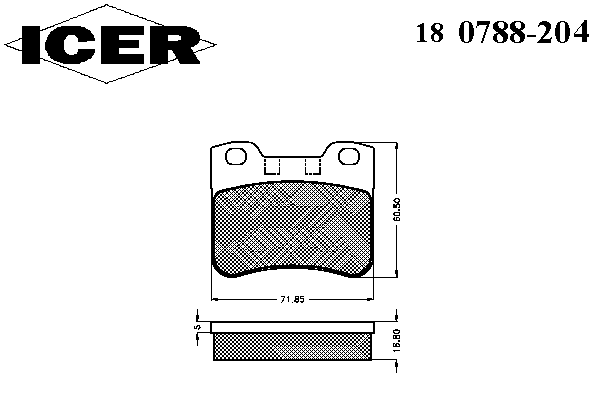 Комплект тормозных колодок, дисковый тормоз 180788-204