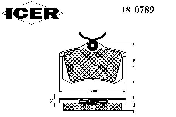 Kit de plaquettes de frein, frein à disque 180789
