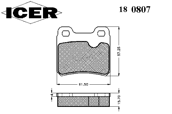 Комплект тормозных колодок, дисковый тормоз 180807