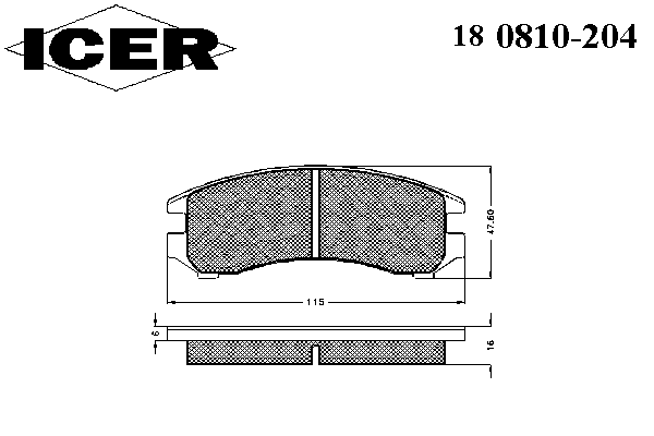 Комплект тормозных колодок, дисковый тормоз 180810-204