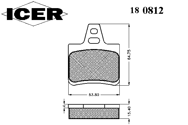 Комплект тормозных колодок, дисковый тормоз 180812