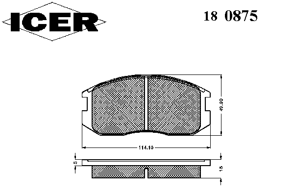 Комплект тормозных колодок, дисковый тормоз 180875