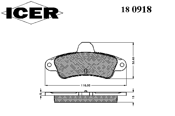 Kit de plaquettes de frein, frein à disque 180918