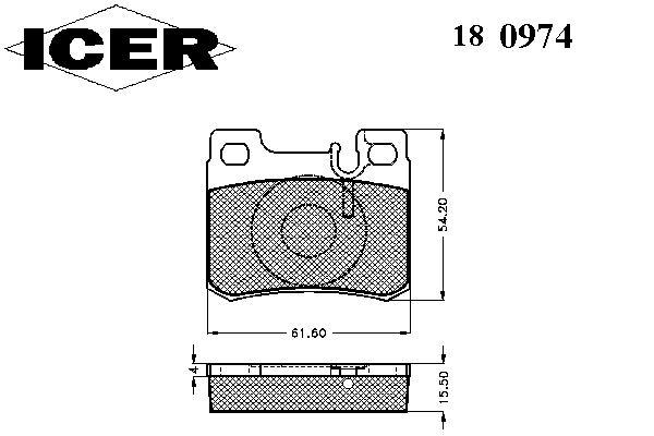 Kit de plaquettes de frein, frein à disque 180974