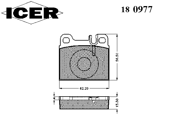 Комплект тормозных колодок, дисковый тормоз 180977