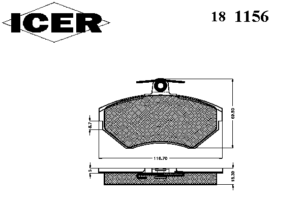 Kit de plaquettes de frein, frein à disque 181156