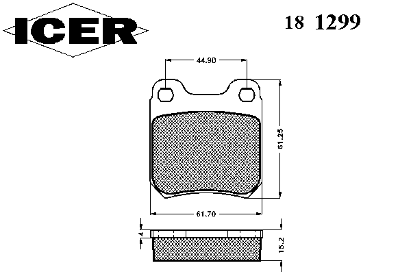 Комплект тормозных колодок, дисковый тормоз 181299