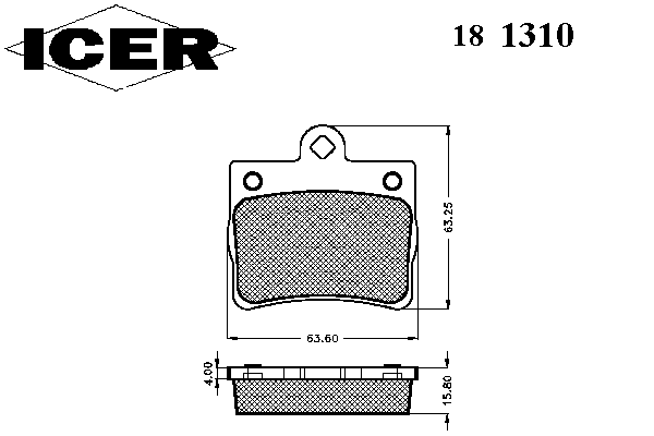 Комплект тормозных колодок, дисковый тормоз 181310