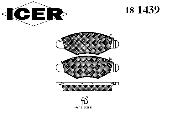 Комплект тормозных колодок, дисковый тормоз 181439