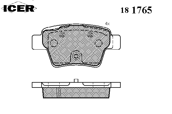 Комплект тормозных колодок, дисковый тормоз 181765