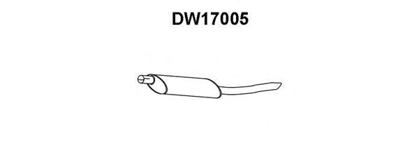 Глушитель выхлопных газов конечный DW17005