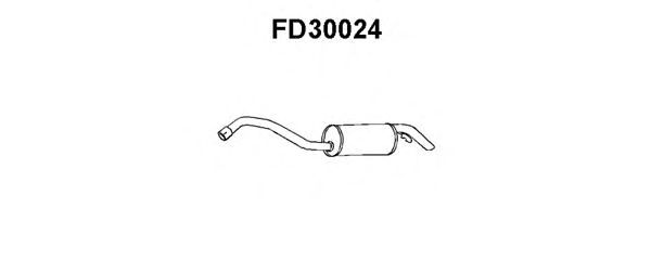 Глушитель выхлопных газов конечный FD30024