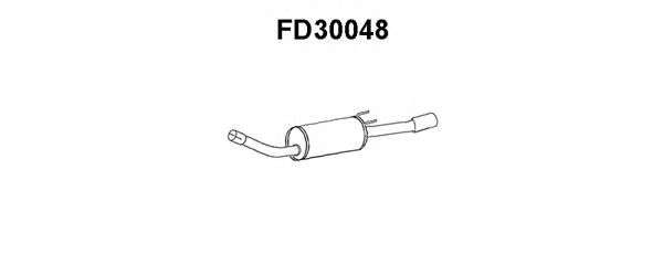 Глушитель выхлопных газов конечный FD30048