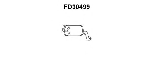 Глушитель выхлопных газов конечный FD30499