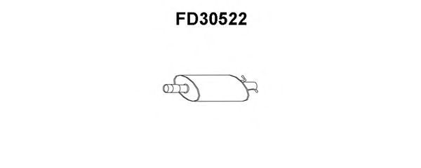 främre ljuddämpare FD30522