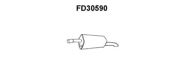 Глушитель выхлопных газов конечный FD30590