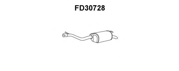 Глушитель выхлопных газов конечный FD30728