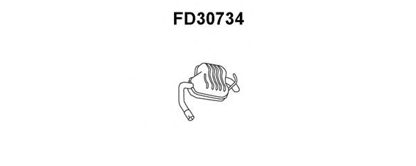 Глушитель выхлопных газов конечный FD30734