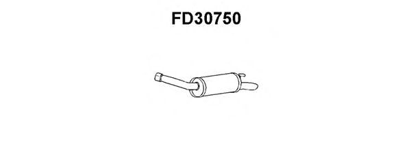Глушитель выхлопных газов конечный FD30750