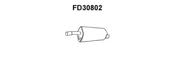Глушитель выхлопных газов конечный FD30802