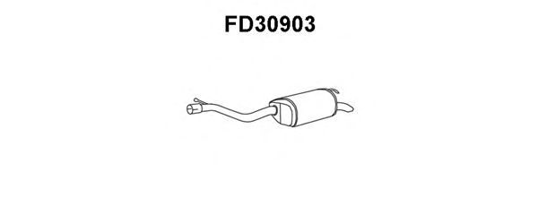 Глушитель выхлопных газов конечный FD30903