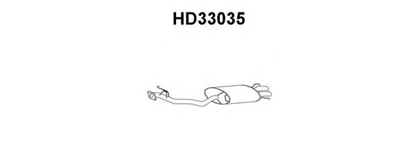 Глушитель выхлопных газов конечный HD33035