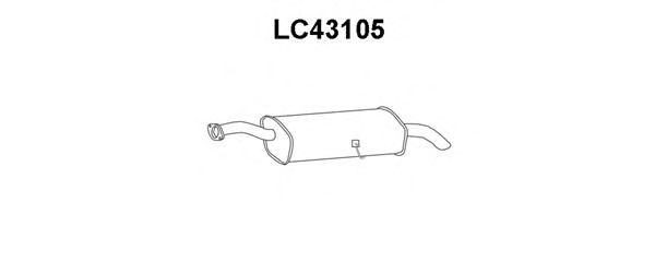 Silenciador posterior LC43105