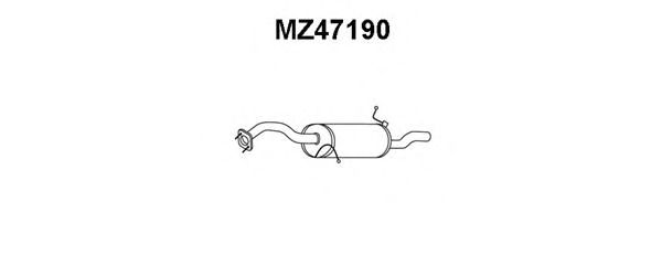 Глушитель выхлопных газов конечный MZ47190