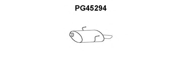 Глушитель выхлопных газов конечный PG45294