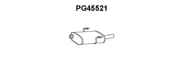 Глушитель выхлопных газов конечный PG45521