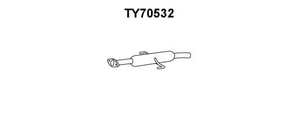 Предглушитель выхлопных газов TY70532