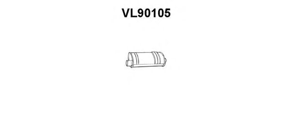 Глушитель выхлопных газов конечный VL90105
