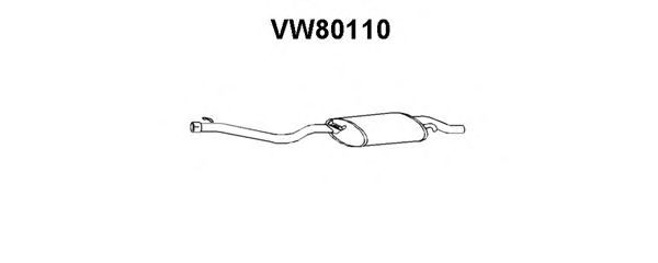 Глушитель выхлопных газов конечный VW80110